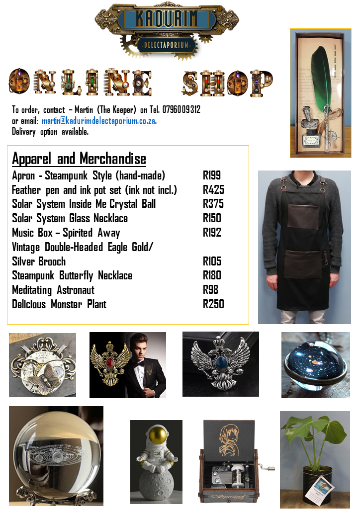apron steampunk crystal ball butterfly necklace feather pen and ink pot solar system music box spirited away brooch meditating astronaut delicious monster